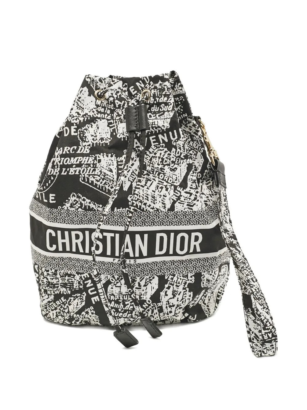 Christian Dior Pre-Owned Diortravel Plan de Paris pouch - Black | Farfetch Global