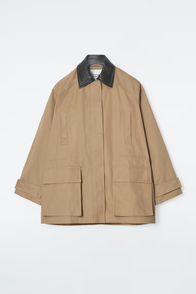 LEATHER-COLLAR FIELD JACKET | H&M (UK, MY, IN, SG, PH, TW, HK)