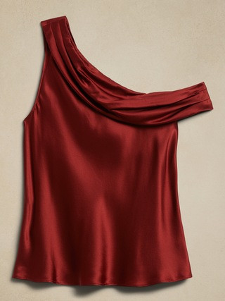 Danae Silk One-Shoulder Top | Banana Republic (US)
