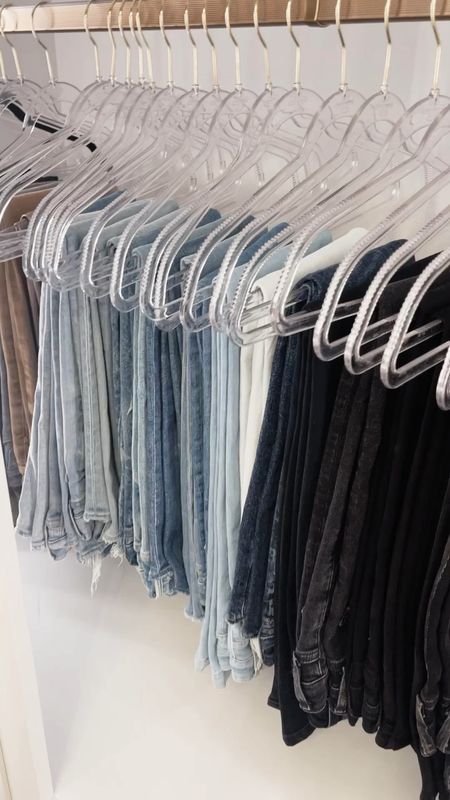 Change your hangers! Clear hangers with gold hooks are a favorite!
Closet organization, hangers, home organization 

#LTKHome #LTKStyleTip #LTKVideo