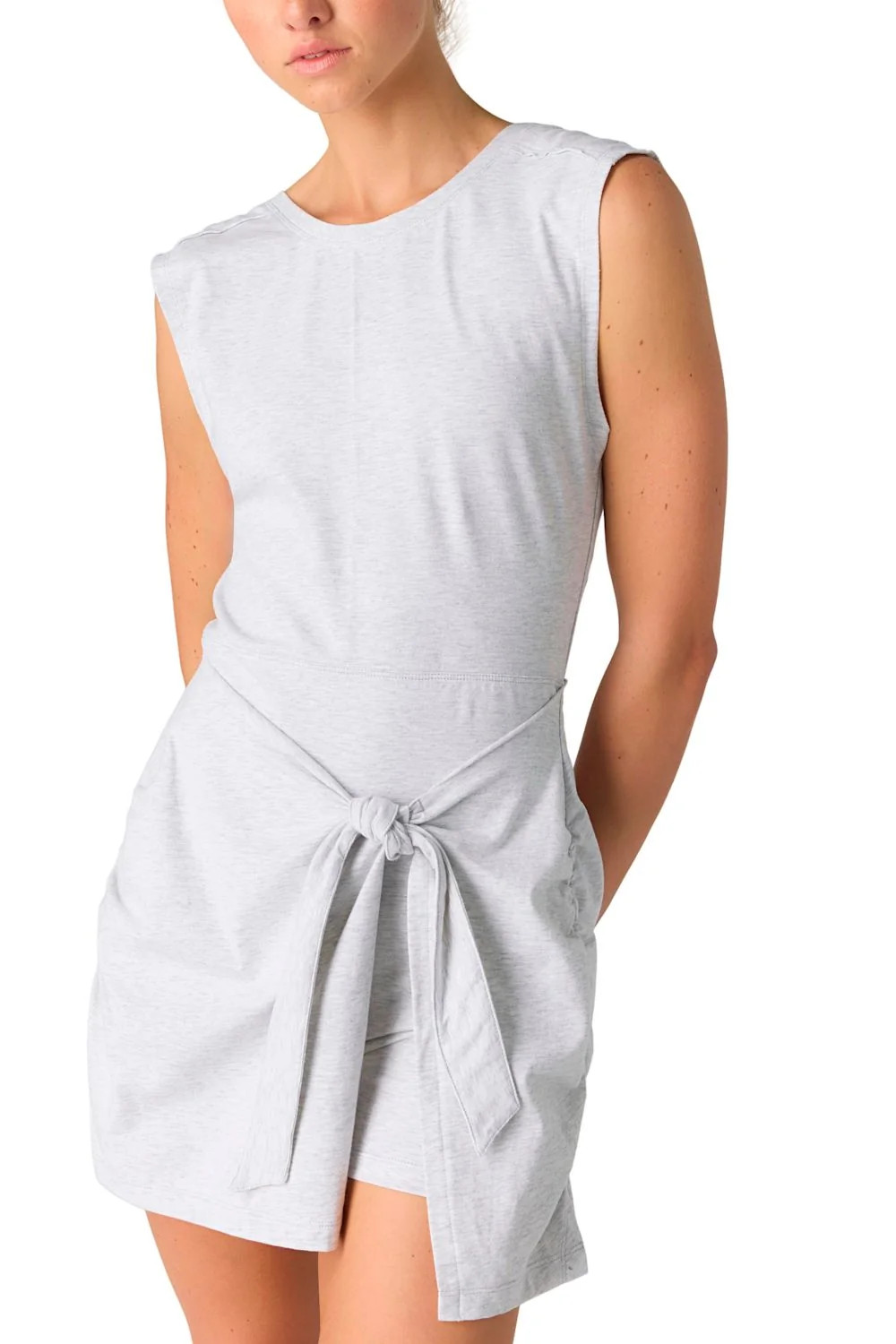 FP Movement Hot Shot Sarong Romper for Women in Heather Grey | Glik's