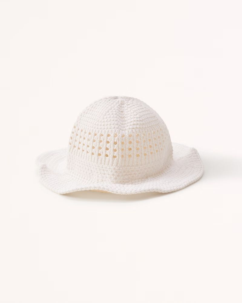 Crochet Knit Bucket Hat | Abercrombie & Fitch (US)