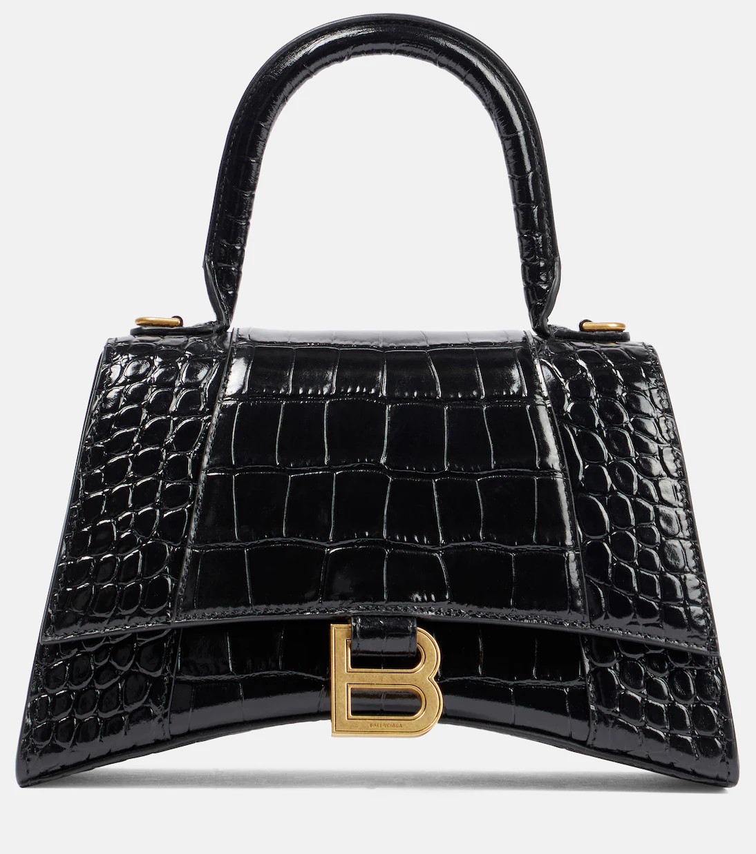 Hourglass XS croc-effect leather crossbody bag | Mytheresa (US/CA)