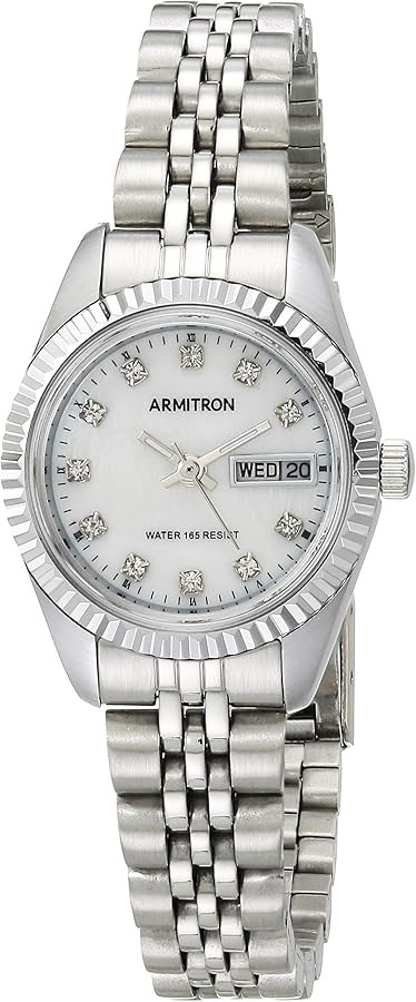 Armitron Women's Genuine Crystal Accented Bracelet Watch, 75-2475 | Amazon (US)