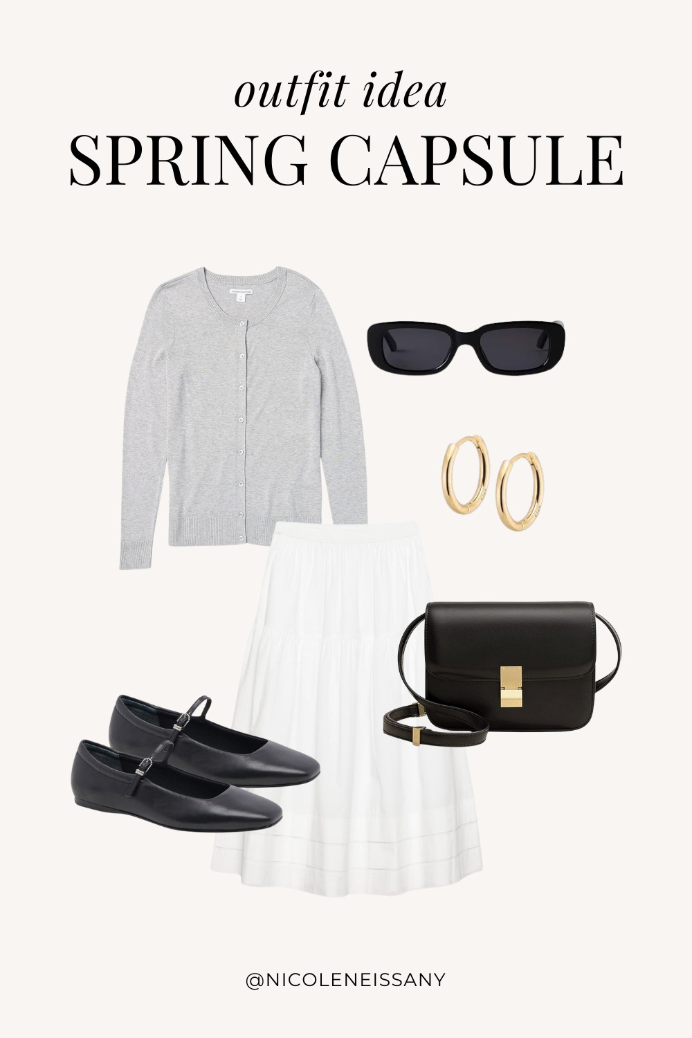 Spring outfit idea featuring my 2025 Spring Capsule Wardrobe staples | casual spring outfit, spring brunch outfit, spring date night outfit, spring date outfit, elevated casual spring outfit, spring work outfit, spring office outfit, casual spring outfit idea, spring outfits, spring shoes, 2025 spring trends, 2025 spring fashion trends, neutral capsule wardrobe, minimalist capsule wardrobe | cardigan, sweater cardigan, spring cardigan, spring outerwear, midi skirt, long skirt, spring skirt, white skirt, ballet flats, spring shoe trends, spring shoes, gold hoop earrings

#LTKSpring #LTKPetite #LTKTravel #LTKSaleAlert #LTKShoeCrush #LTKWorkwear #LTKFindsUnder100 #LTKStyleTip #LTKFindsUnder50 #LTKSeasonal
