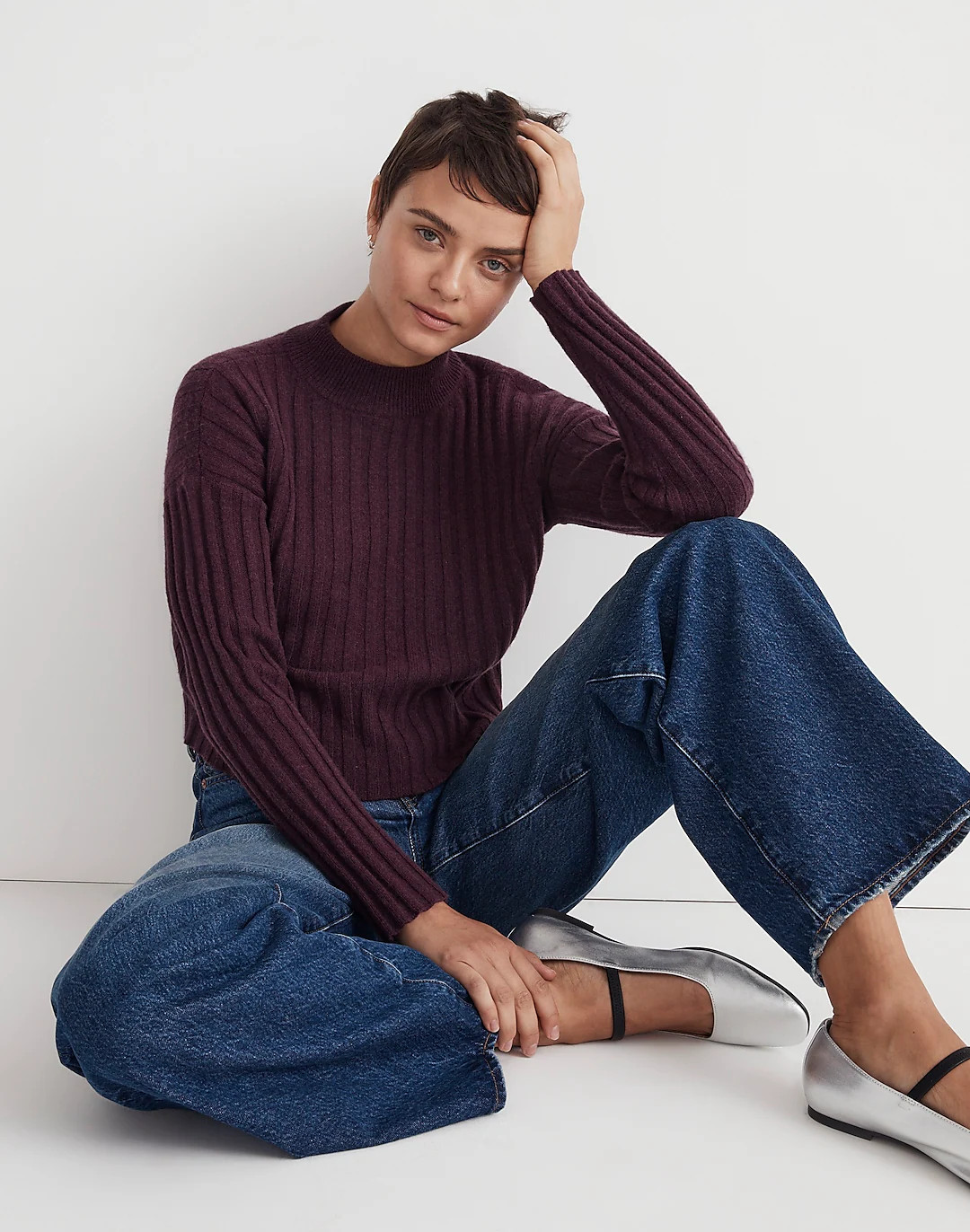 Mockneck Crop Sweater | Madewell