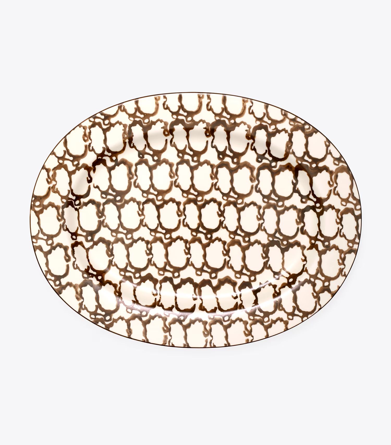 Spongeware Oval Serving Platter: Women's Designer Tabletop & Drinkware | Tory Burch | Tory Burch (US)