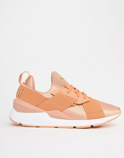 Puma - Muse - Baskets en satin - Rose | ASOS FR