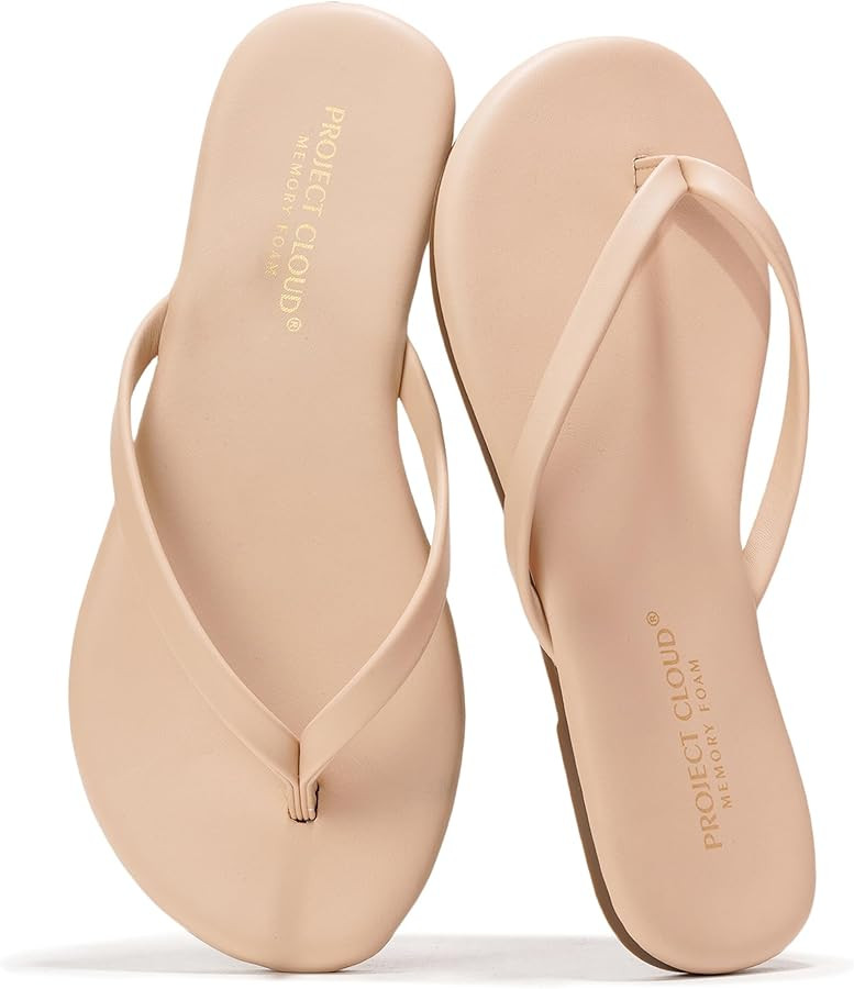 Amazon.com | Project Cloud Kids Sandals For Girls Footwear with Memory Foam Insole Kids Flip Flop... | Amazon (US)