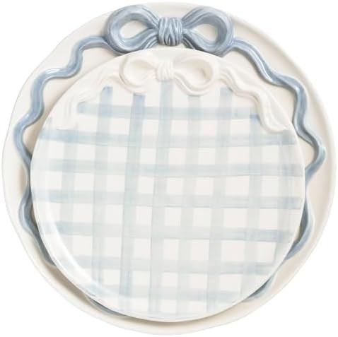 Mud Pie Ceramic Bow Nested Platter Set | Amazon (US)