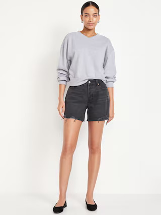 High-Waisted OG Jean Cut-Off Shorts -- 7-inch inseam | Old Navy (US)