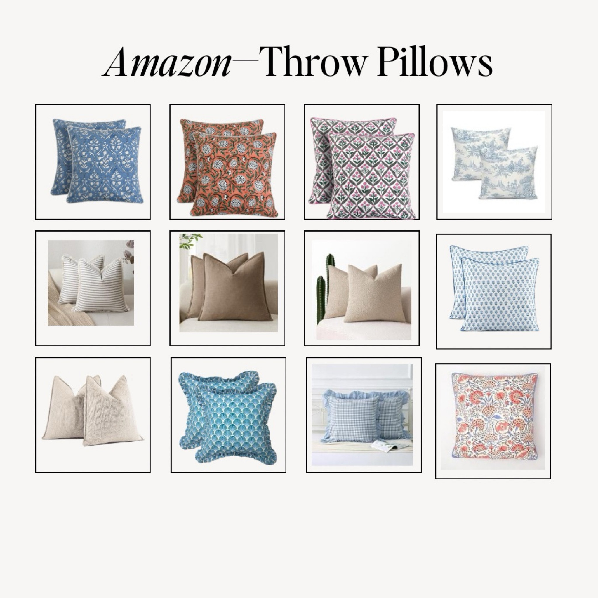 Throw pillow option for your bedroom!