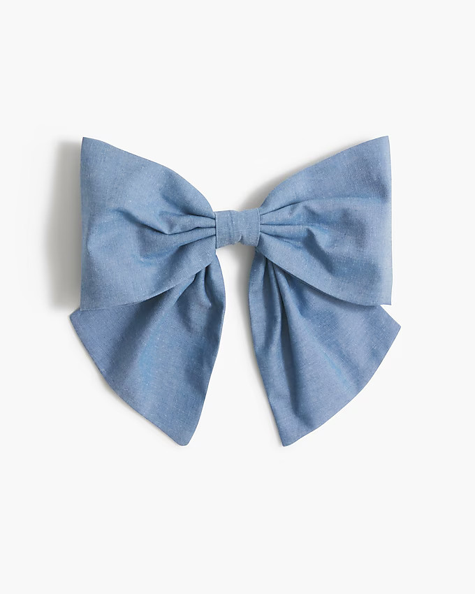 Chambray bow barrette | J.Crew Factory