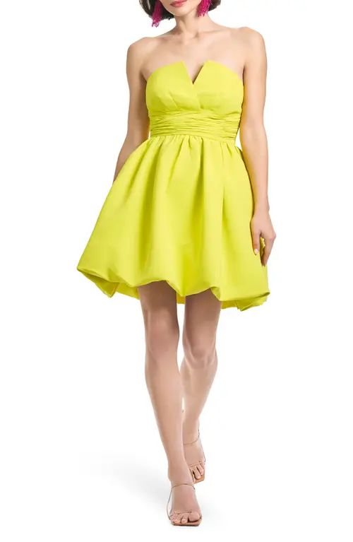 Sachin & Babi Maura Strapless Minidress in Chartreuse at Nordstrom, Size 4 | Nordstrom