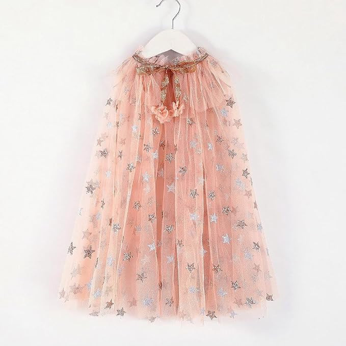 TPMG Princess Fairy Tulle Cape for Little Girls Halloween Costume with Dress Up Accessories Tiara... | Amazon (US)