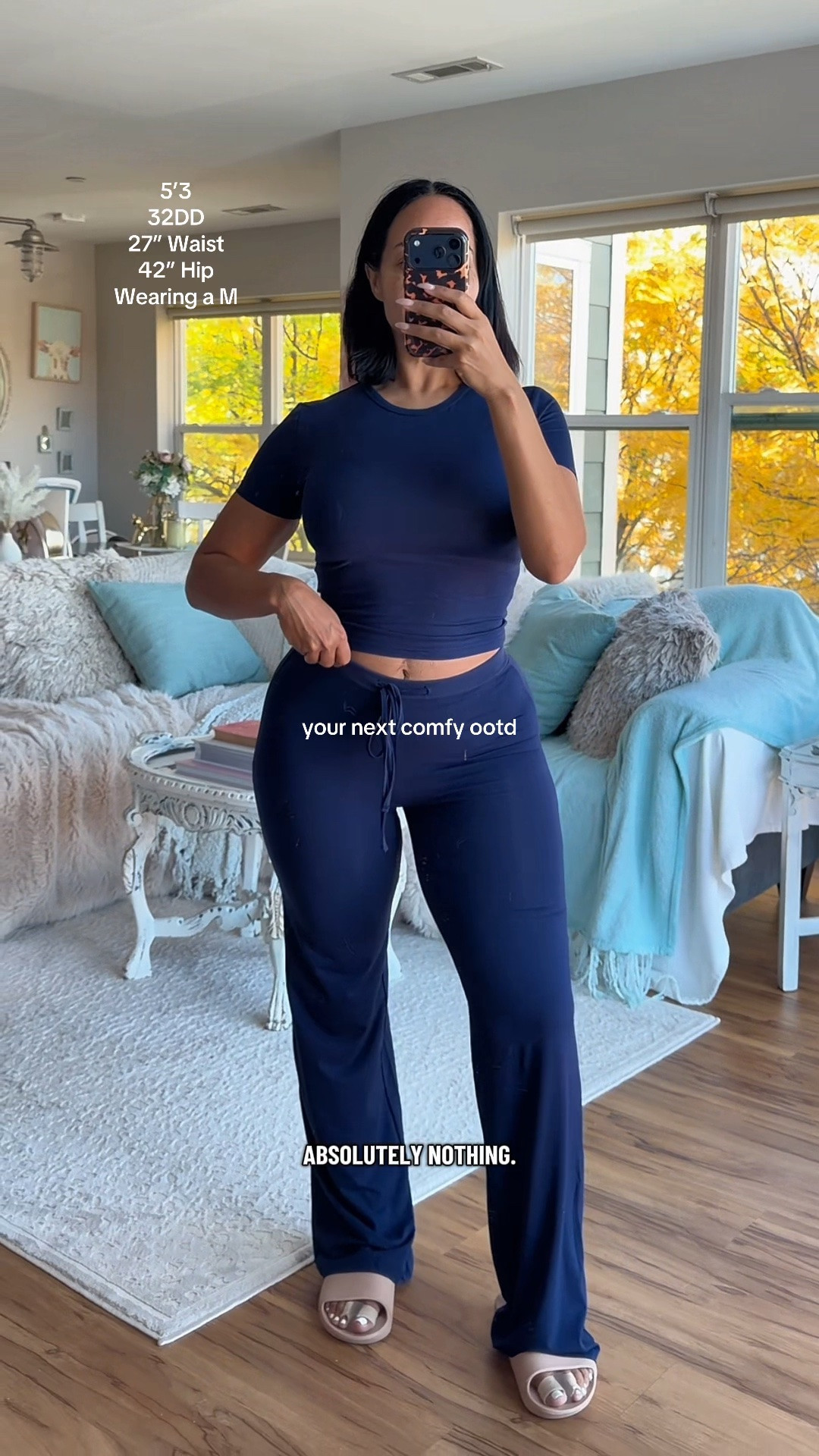 SUPER comfy OOTD! This drawing pant matching lounge set outfit is soft, comes in multiple colors and has stretch. Good for errands, hanging out at home or even as pajamas. A must!

fashion over 40
petite curvy outfits