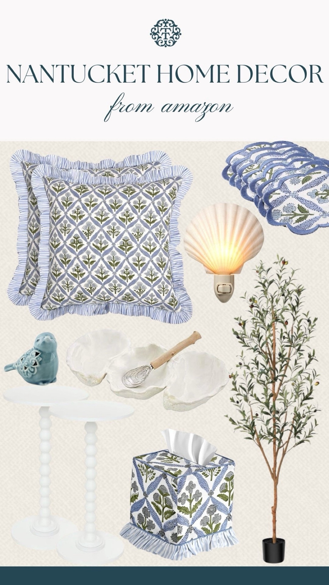 We are loving this Nantucket-inspired Amazon home edit. The blue-and-white pieces, woven textures, and coastal details make a space feel charming without going overboard. It has that collected, lived-in look that feels so pretty for summer.

#LTKSeasonal #LTKOver40 #LTKHome