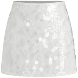 CIDER Sequin Mid Waist Sparkle Skirt Party Club Night Out Mini Skirt for Women Trendy | Amazon (US)