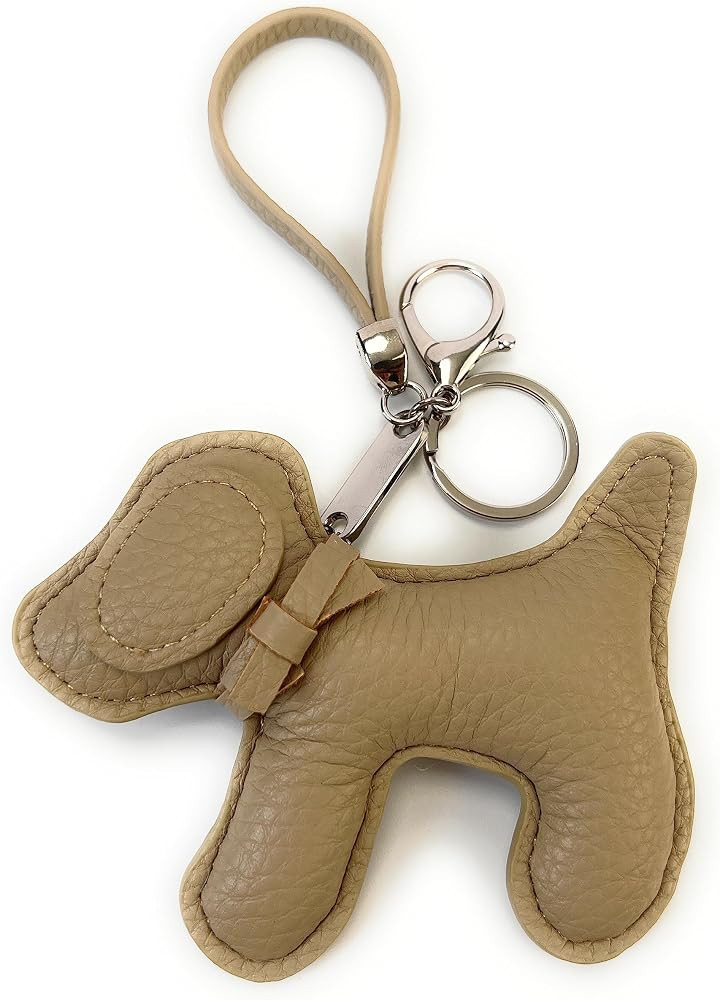 Dog Keychains Leather Craft Soft and Adorable Puppy Bag Charm Accessory for Backpack Purse Strap | Amazon (US)