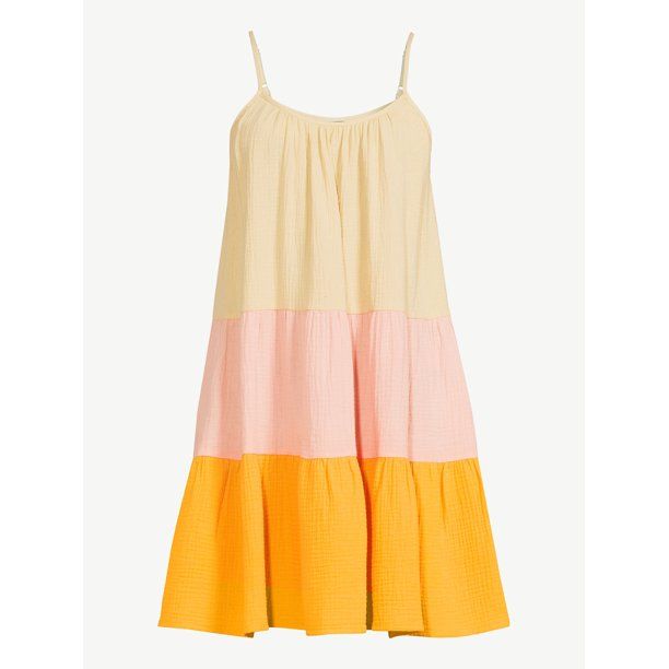 Scoop Women's Color Block Trapeze Sundress | Walmart (US)