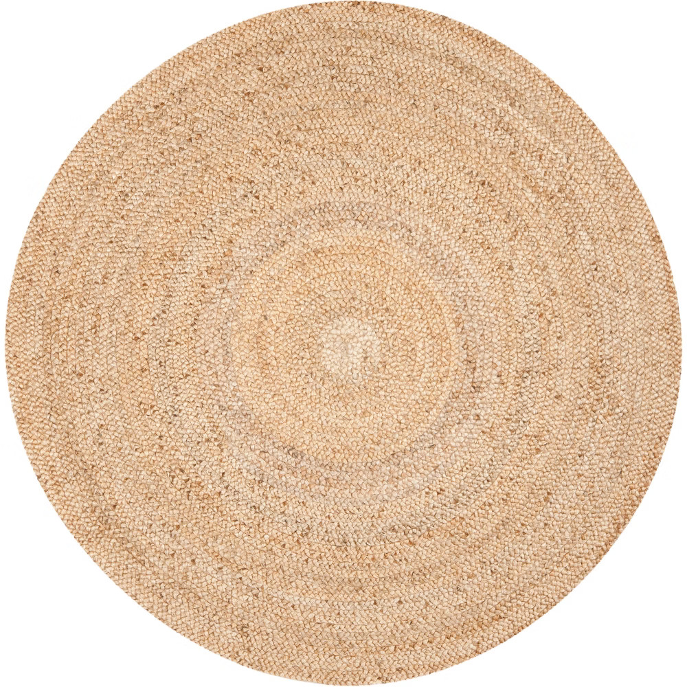 9' Solid Woven Round Area Rug Light Gray - Safavieh | Target