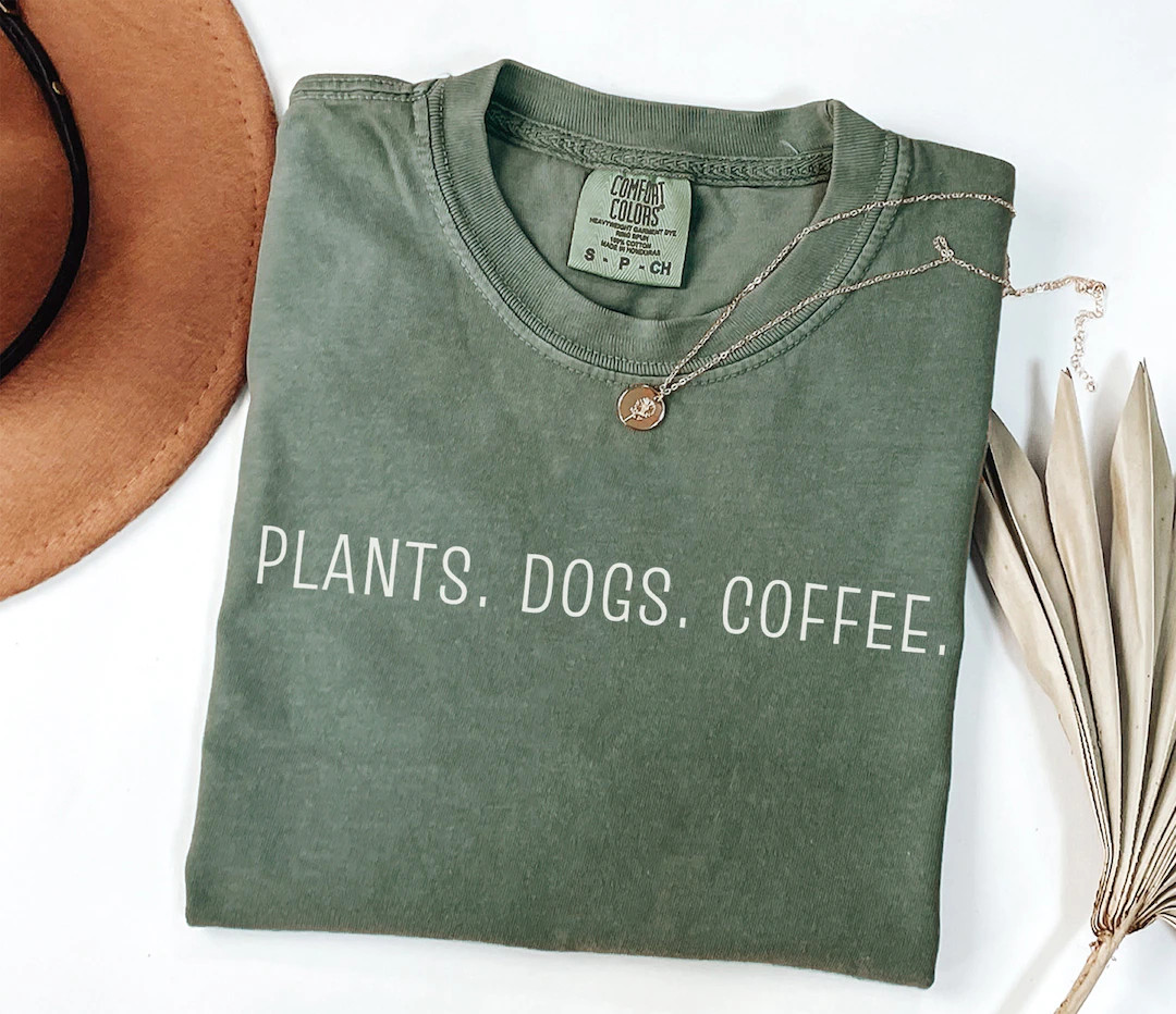 Plant Lover Shirt, Plant Mom Tee, Gardening Tee, Gardener Tshirt, Gift for Gardening Mom, Dog Lov... | Etsy (US)