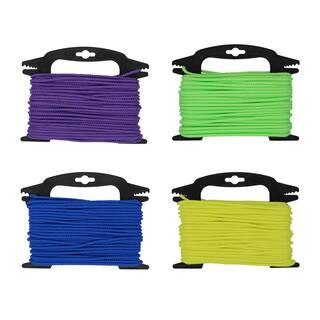 5/32 in. x 75 ft. Neon Diamond Braided Polypropylene Rope with Winder | The Home Depot