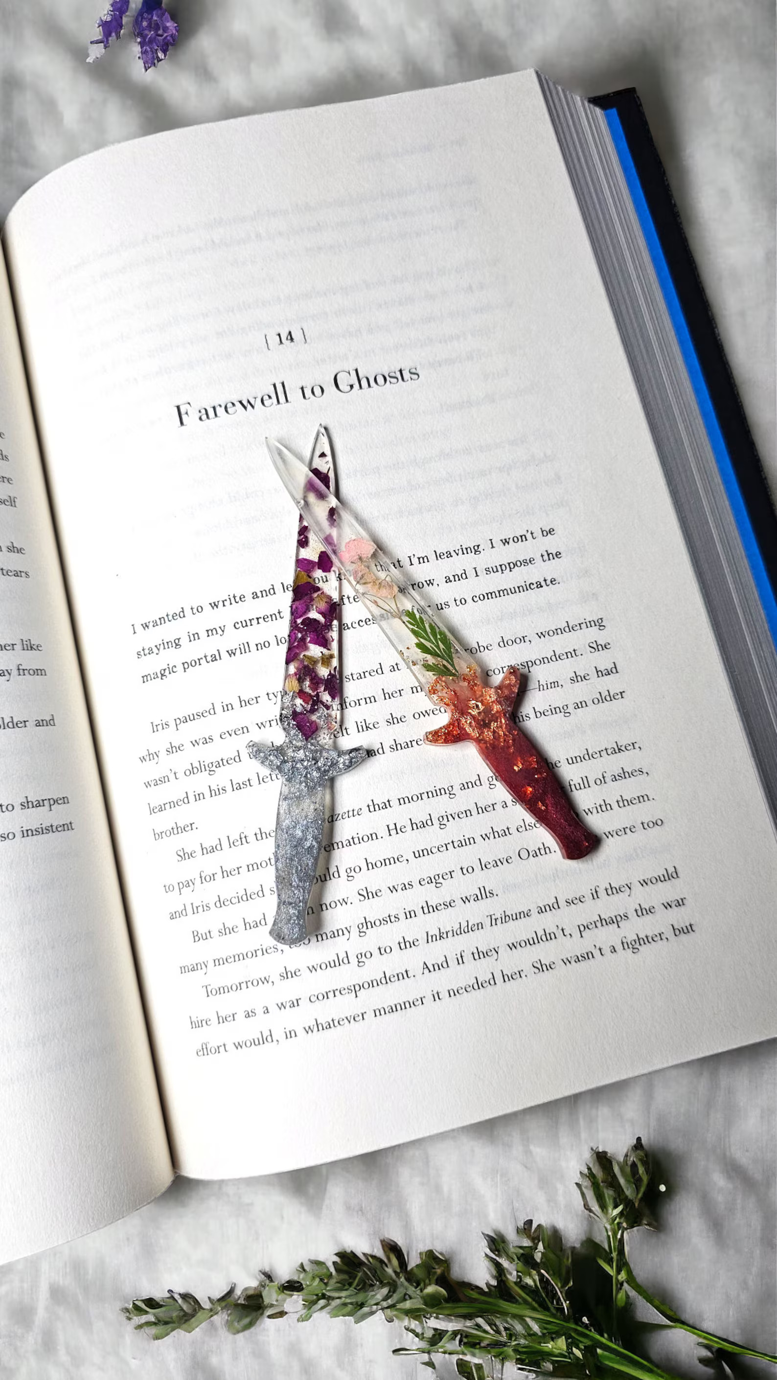 Custom Flower Dagger Bookmark Set Personalize Your Reading Experience - Etsy | Etsy (US)