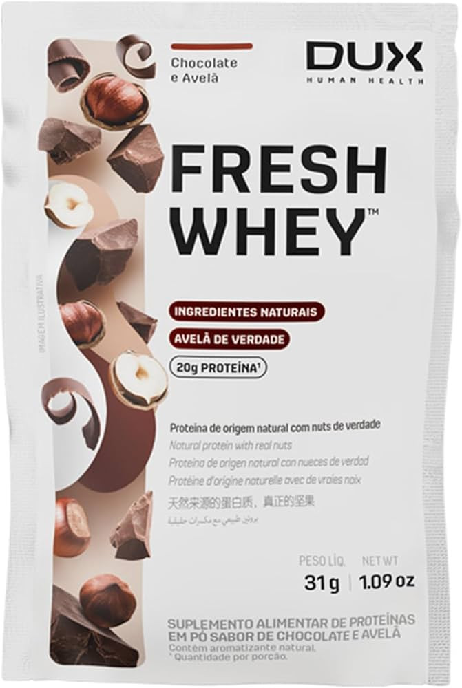 Fresh Whey Protein - Chocolate e Avelã Sachê 31g - 20g de Proteínas por Porção - Suplementos... | Amazon (BR)