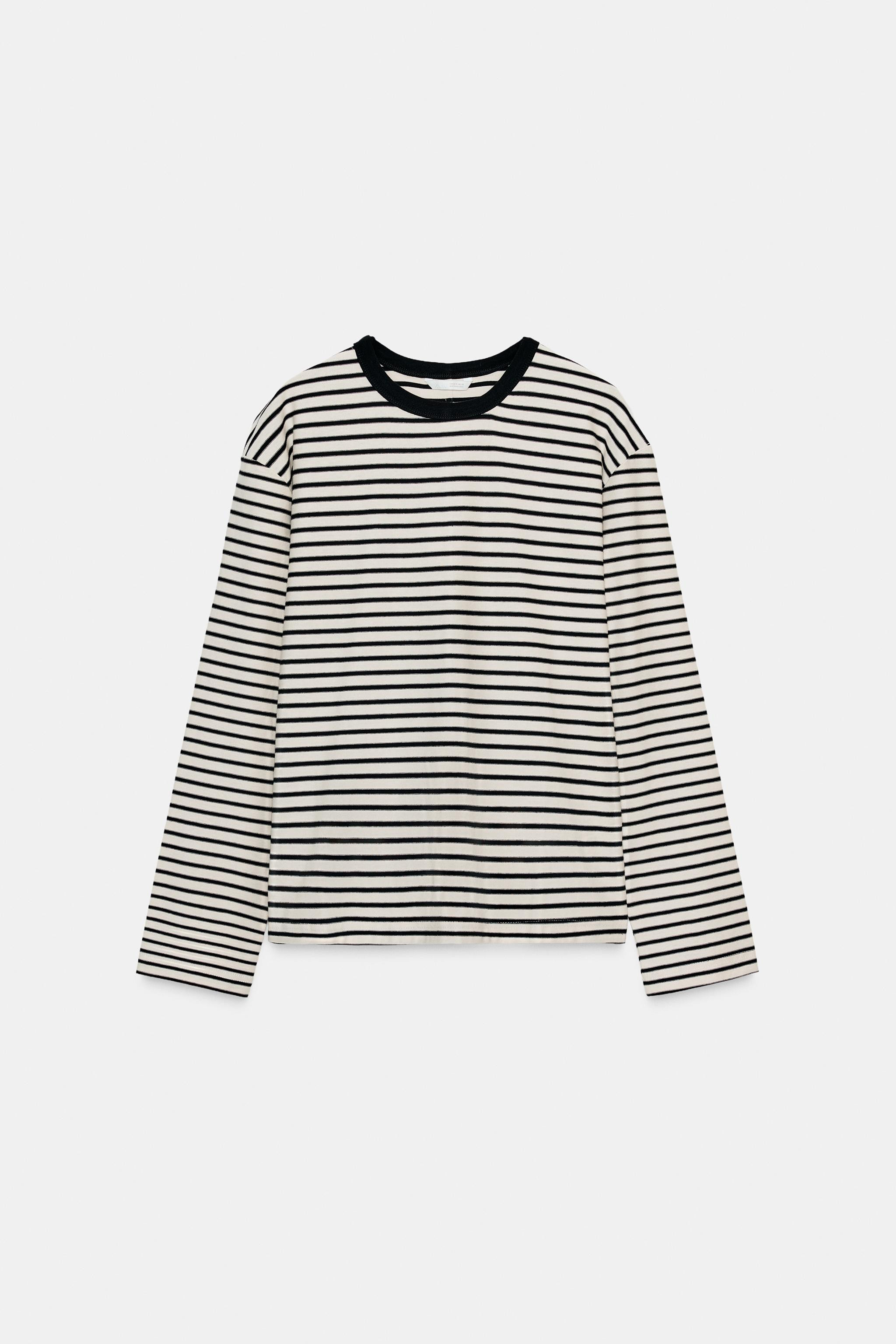 LONG SLEEVE STRIPED T-SHIRT | Zara US