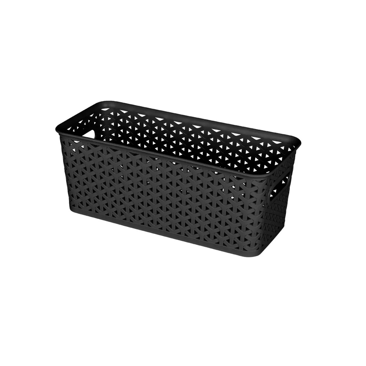 Y-Weave Half Medium Decorative Storage Basket Black - Brightroom™ | Target