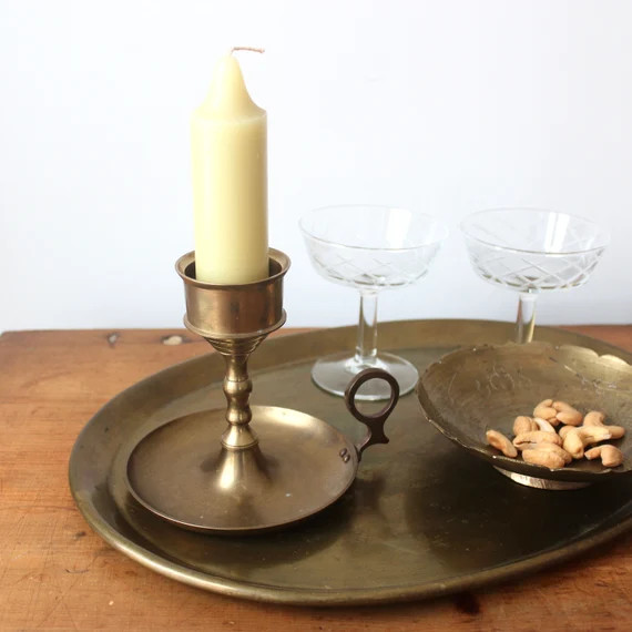 Brass Chamberstick Single Vintage Candle Holder Chamber | Etsy | Etsy (US)