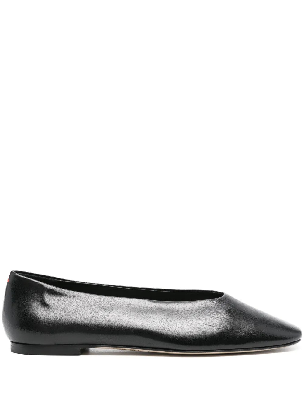 Aeyde Kirsten Leather Ballerina Shoes - Farfetch | Farfetch Global