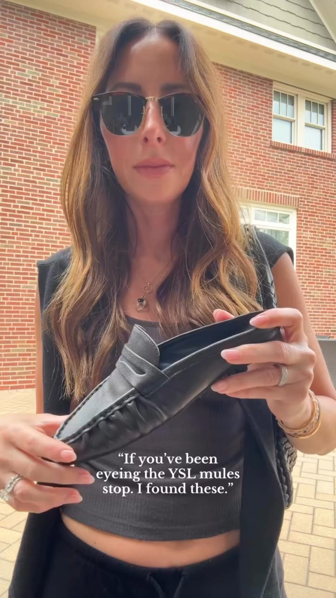 Found the perfect YSL-inspired loafer mules 👀 they look so similar to the designer pair (real leather too!) and are seriously comfy. Feeling very Donni vibes today with these pointelle pants and a sweater tossed over the shoulders (H&M, but similar to my Donni pair).

This is my go-to casual mom chic outfit for early fall 🍂  easy, elevated, and comfortable, just how I like it.

If you’re looking for fall outfit inspo, everyday style for moms, or a chic look on a budget, save this one!

#mules #loafers #designerinspired #momstyleinspo #falloutfitinspo #transitionaloutfit #lookforless #fallstyle2025

#LTKShoeCrush #LTKStyleTip #LTKOver40