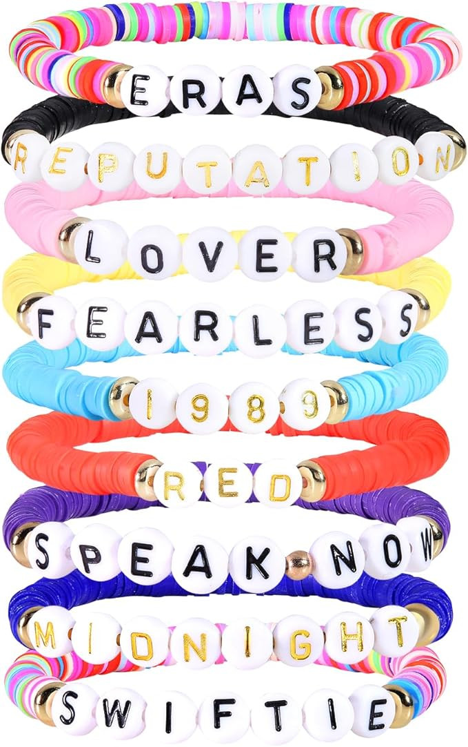COTATI Taylor Friendship Bracelets Swifties Eras Tour Concert Evermore Anti Hero Midnight Folklor... | Amazon (US)