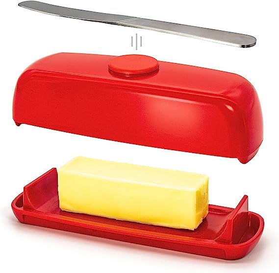 Butter Hub Butter Dish with Lid and Knife, Magnetic Butter Keeper, Easy Scoop, No Mess Lid, Plast... | Amazon (US)