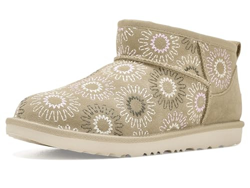 UGG Kids Classic Ultra Mini Sun Stitch Boot, Mustard Seed, 5 | Amazon (US)