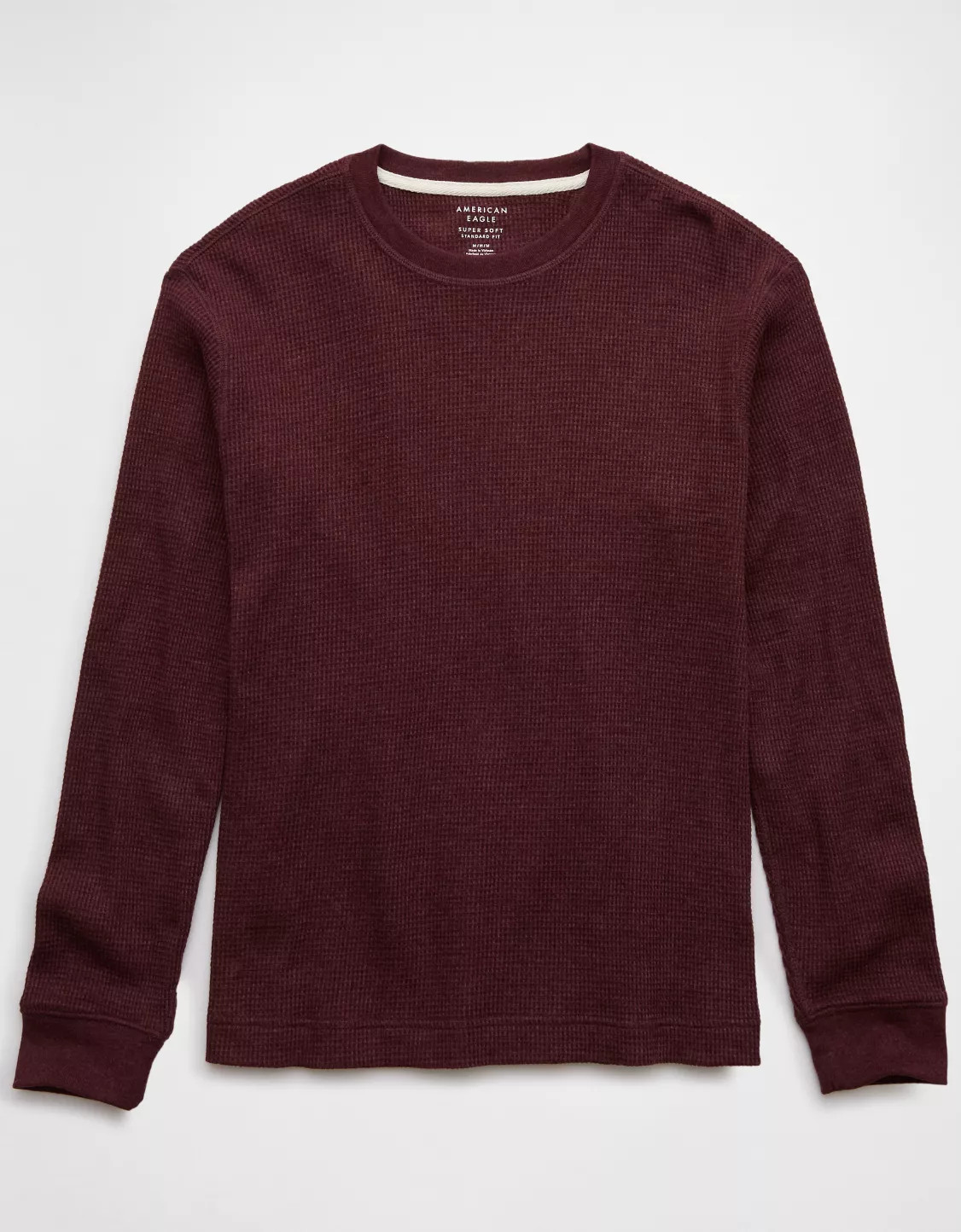 AE Long-Sleeve Waffle Thermal T-Shirt | American Eagle Outfitters (US & CA)