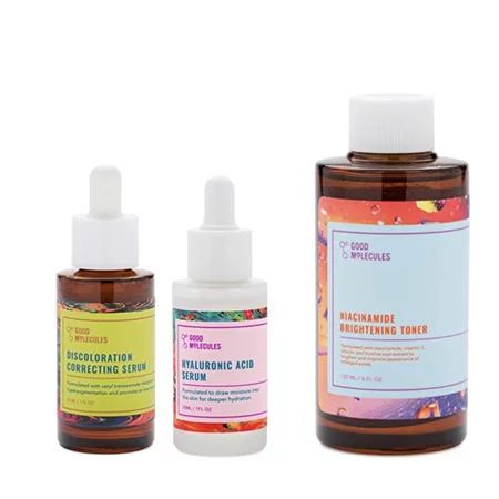 Good Molecules Face Serum Set! Includes Discoloration Correcting Serum Niacinamide Brightening Toner | Walmart (US)