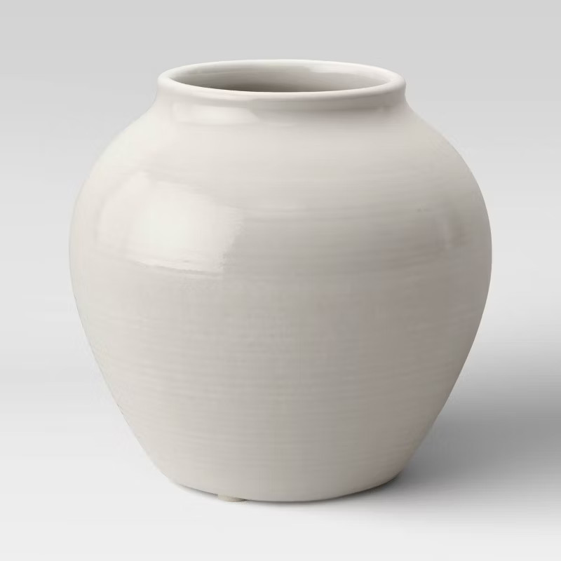 6" x 6" Ceramic Vase Ivory - Threshold™ | Target