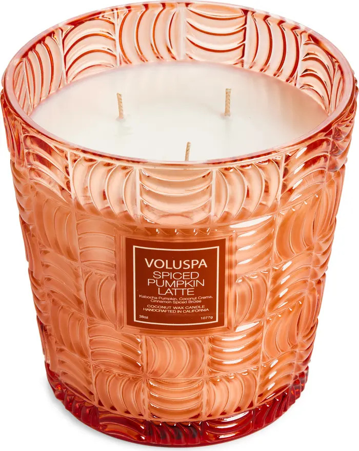 Spiced Pumpkin Latte 3-Wick Hearth Candle | Nordstrom