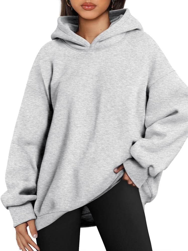 AUTOMET Womens Oversized Hoodies Fleece Sweatshirts Hooded Pullover 2024 Fashion Fall Clothes Tre... | Amazon (US)