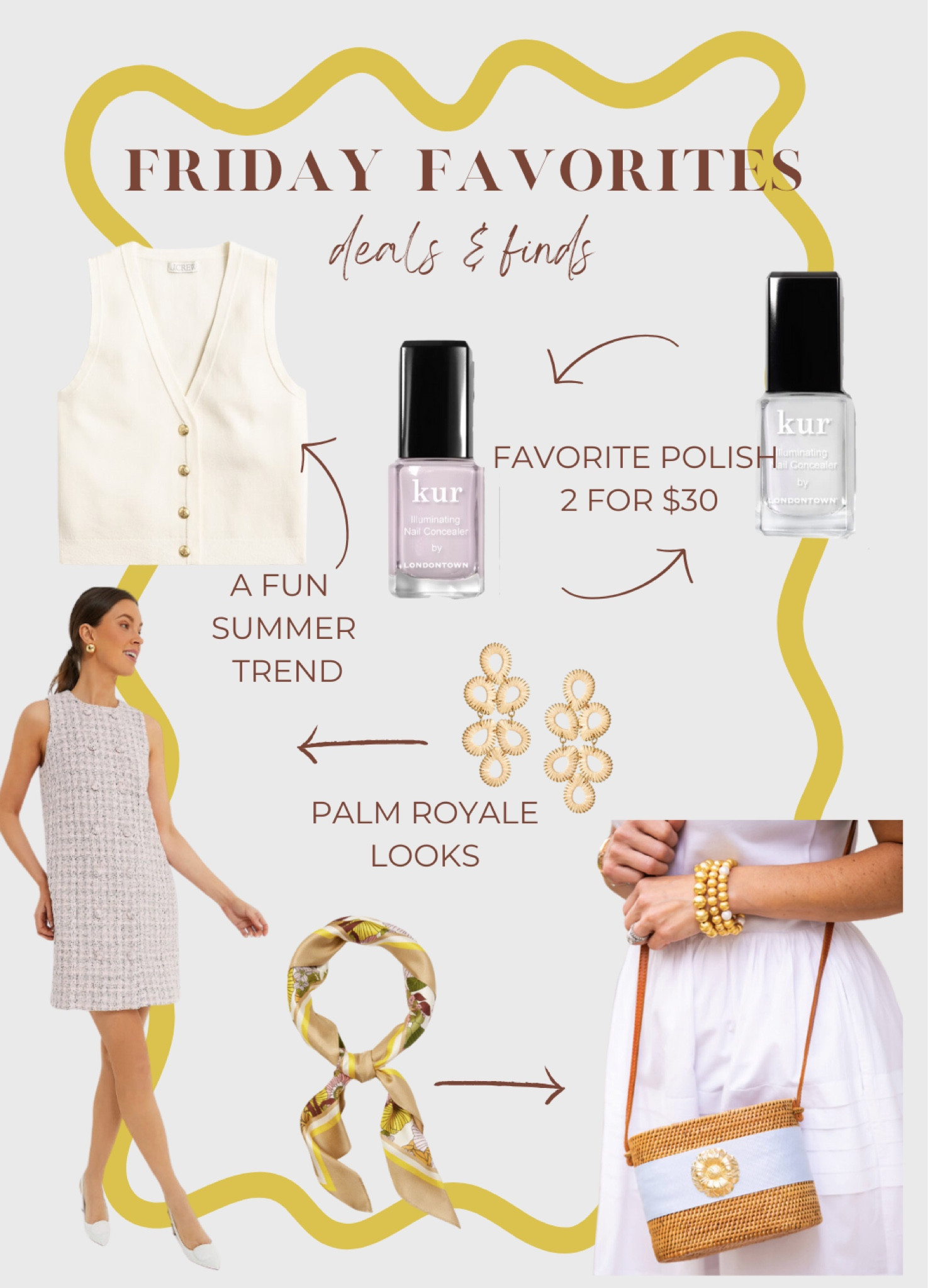 Friday Favorites - deals & finds 
Palm Royale, sweater vest, classic style 


#LTKstyletip #LTKsalealert