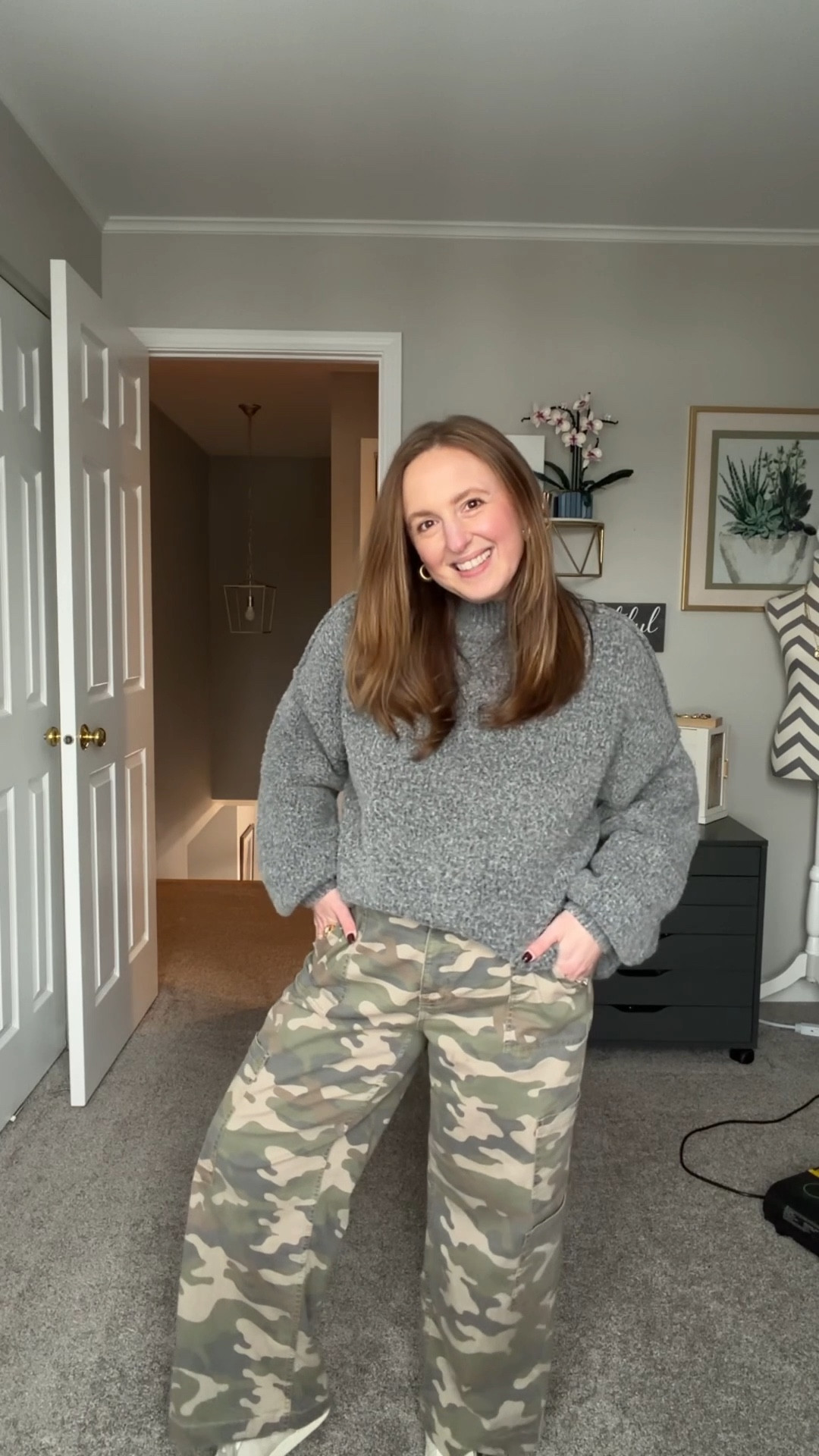 This was a cozy outfit for a Monday morning!  The best (and viral) @walmart camo pants and the softest sweater!

#LTKgrwm #LTKmomlife #LTKOver40