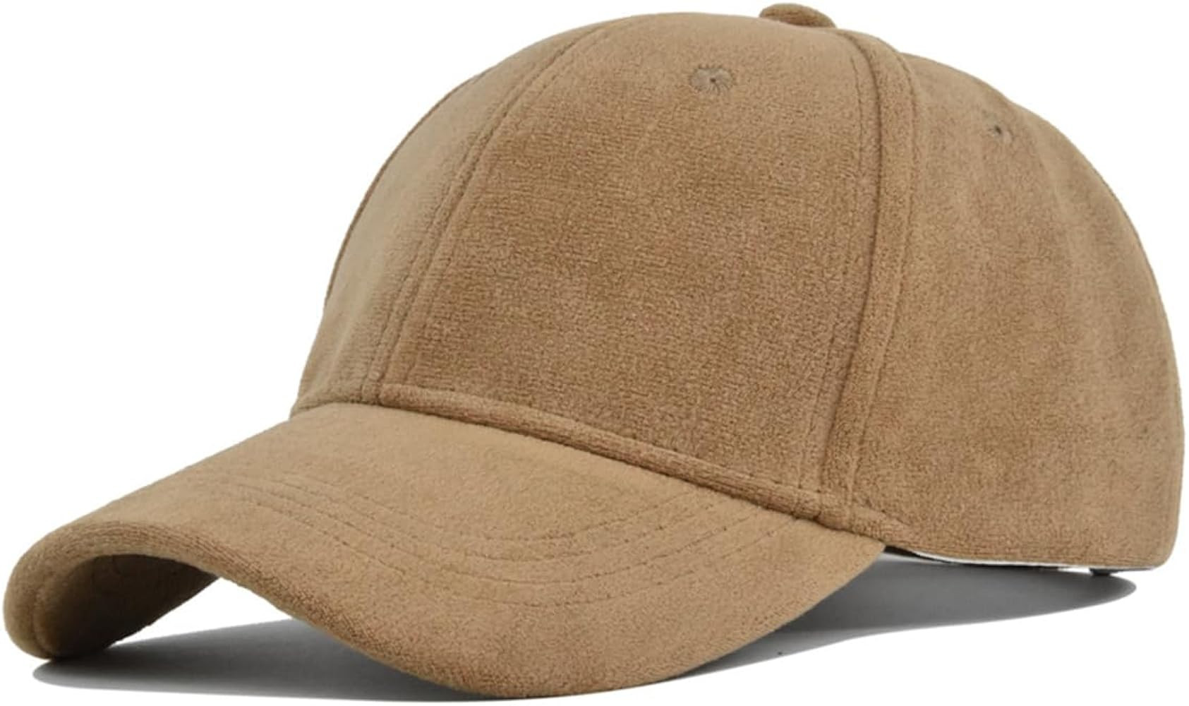 Women's Men's Suede Baseball Cap Faux Suede Leather Classic Adjustable Plain Hat Quality Baseball... | Amazon (US)