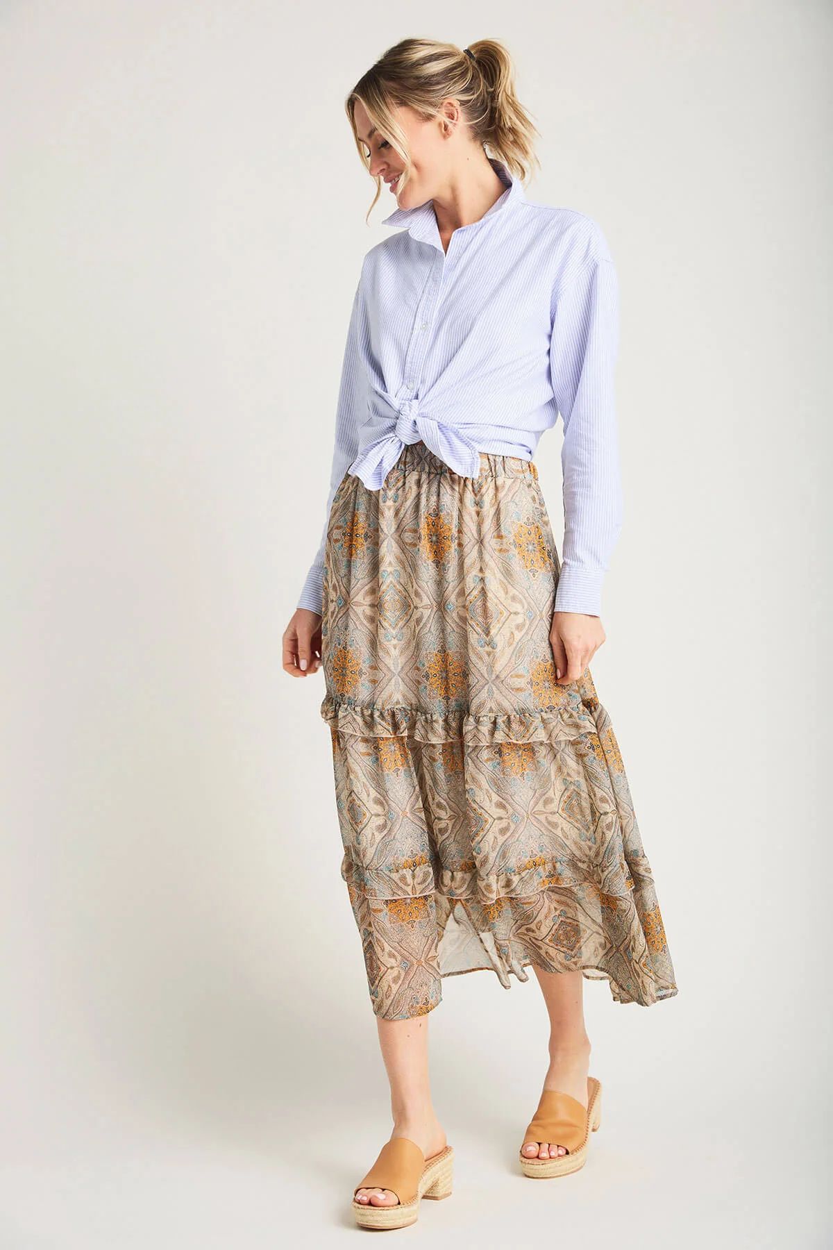 Veronica M Floral Print Maxi Skirt | Social Threads
