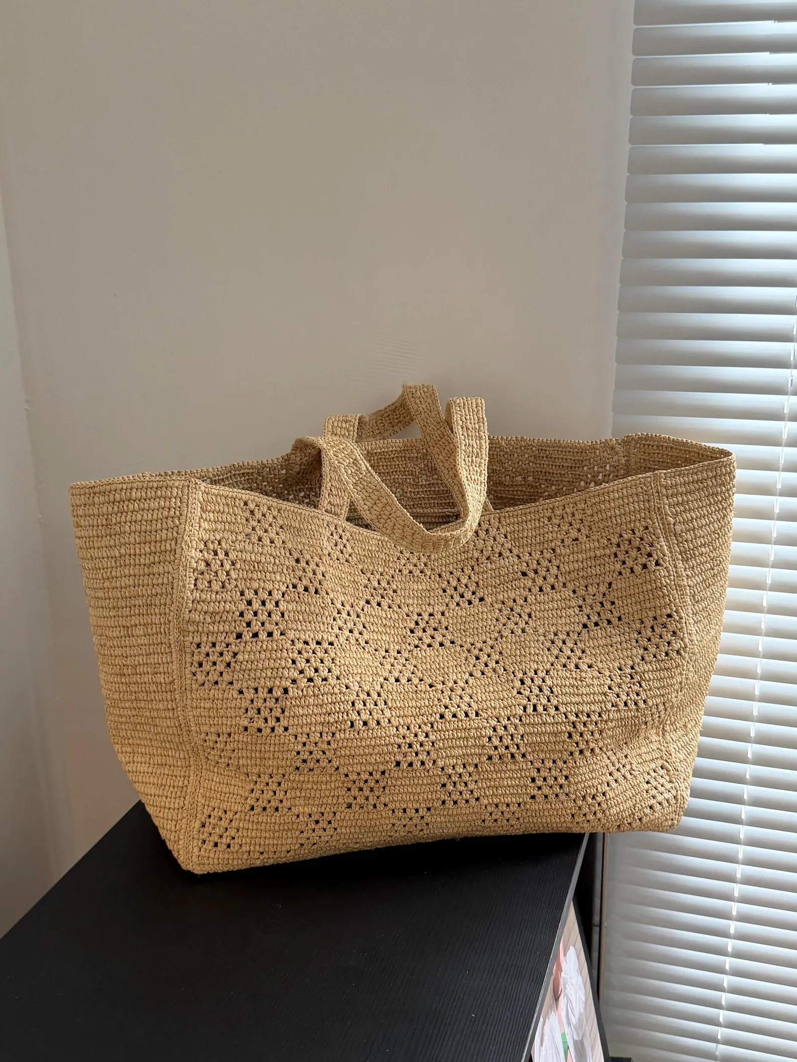 Madagascar Handwoven Oversized Natural Raffia Tote Bag | Etsy (Global)