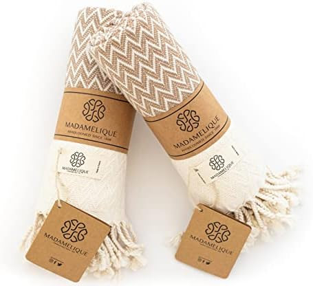 Amazon.com: Madamelique Exclusive Hand Towels Set of 2 - 18 x 40 Inches - Decorative Bathroom Pes... | Amazon (US)