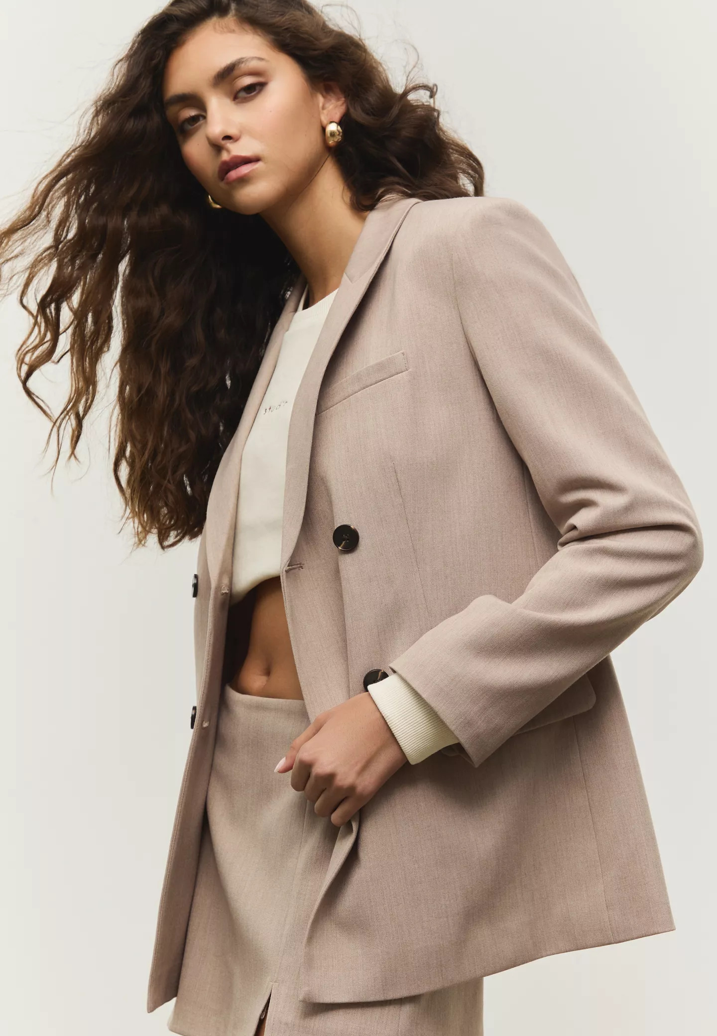 Double-breasted buttoned blazer | Stradivarius (UK)