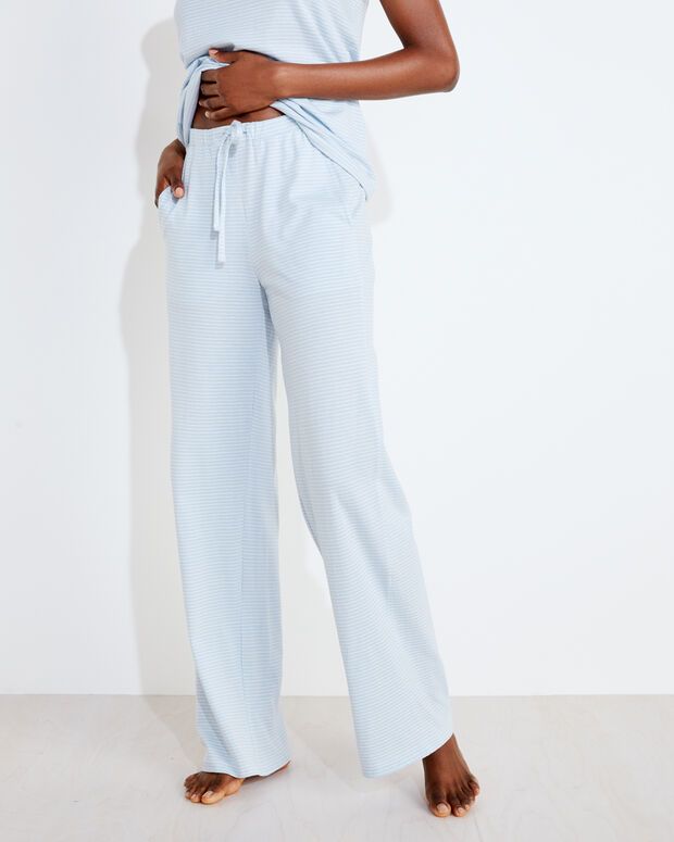 Organic Cotton Jersey Striped Sleep Pants | Haven Well Within